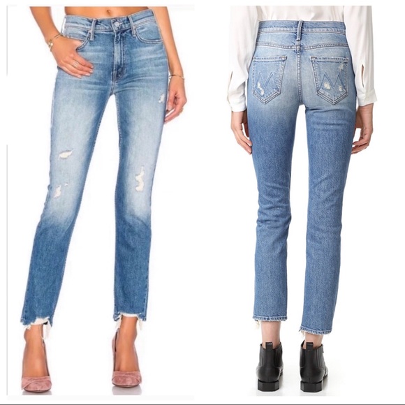 MOTHER Denim - MOTHER NWT The Flirt Fray straight Jeans, 25
